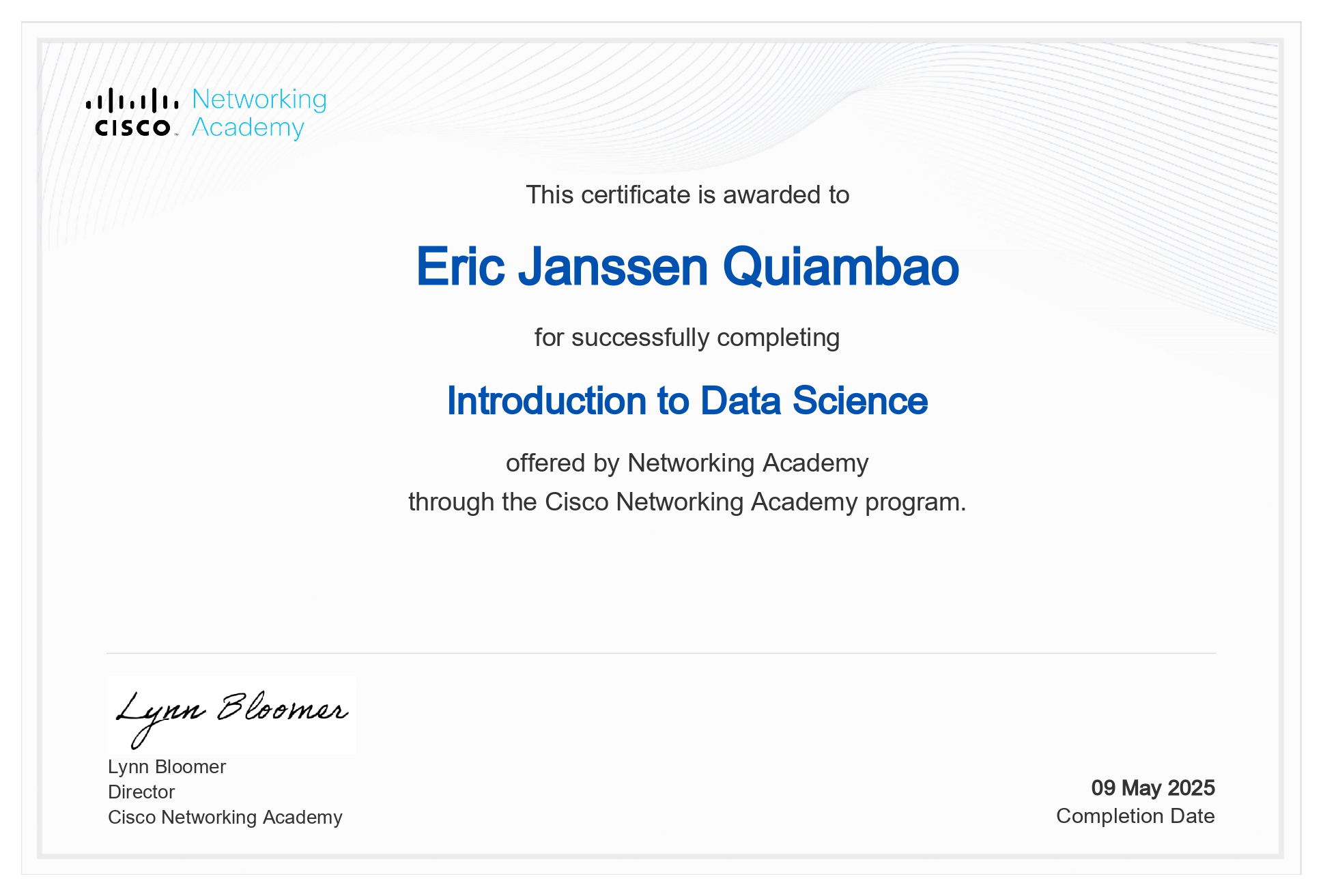 Certificate 1